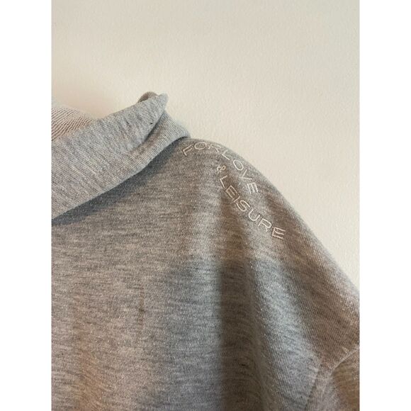 For Love & Lemons Oversized Grey Embroidered hoodie lightweight XL - Picture 2 of 4